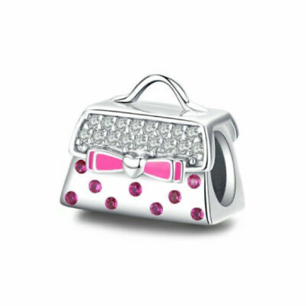 Handbag charm miniature purse works w/ pandora New - Picture 2 of 3